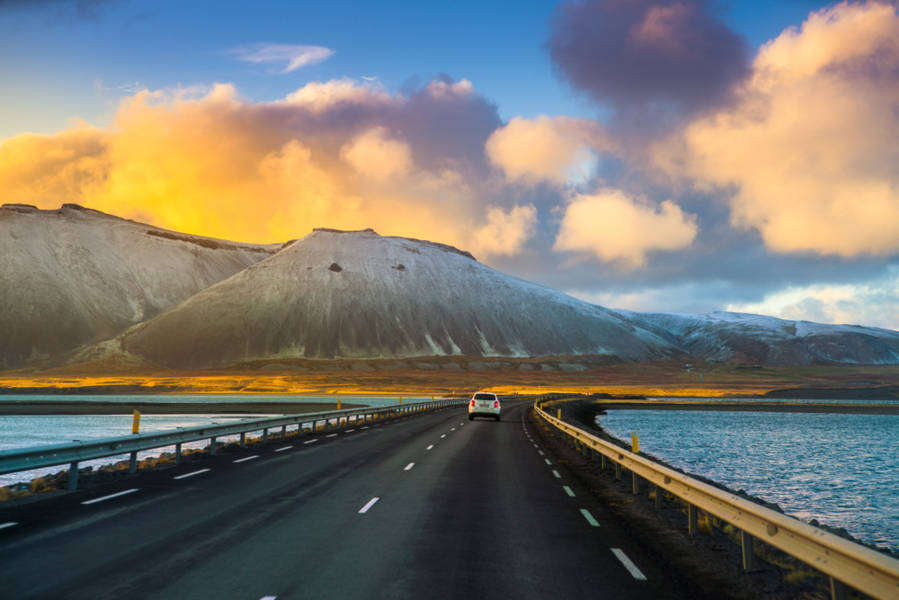 Road 1, the main road when driving in Iceland